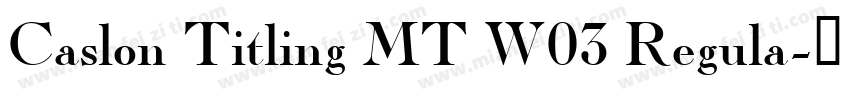 Caslon Titling MT W03 Regula字体转换